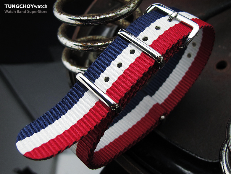 MiLTAT 20mm G10 military watch strap ballistic nylon armband, Polished - French Edition