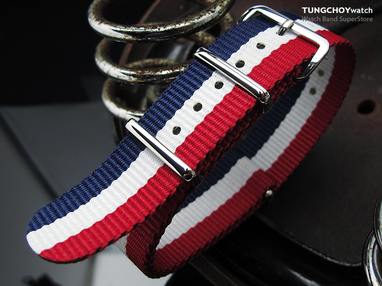 MiLTAT 22mm G10 military watch strap ballistic nylon armband, Polished - French Edition