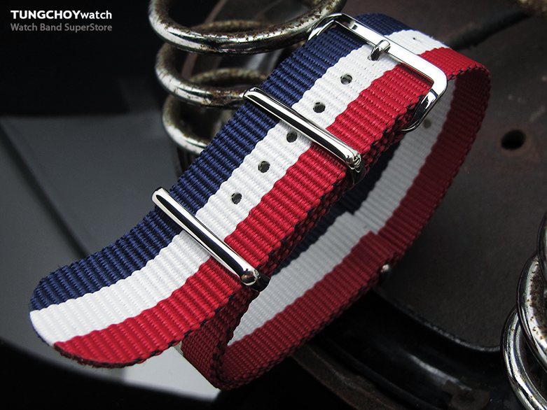 MiLTAT 24mm G10 military watch strap ballistic nylon armband, Polished - French Edition