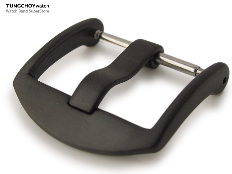 22mm Top Quality Stainless Steel 316L Spring Bar type Buckle, PVD Black finish