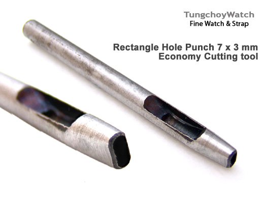 ACC-TT07X3S-004) Rectangle Hole Punch 7x3mm Economy Cutting tool 25 Jewles  Rotomatic Watch, Automatic , Manual wind Vintage , slim quartz watch  Tungchoy