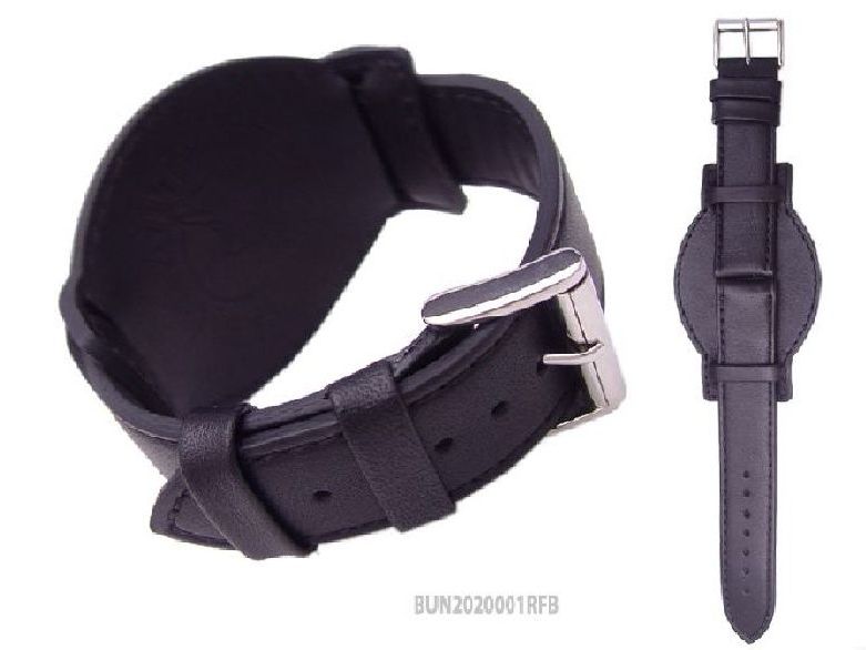 Bunds Style Type 20mm Genuine Calf Matt Black for ROLEX Sport Watch*