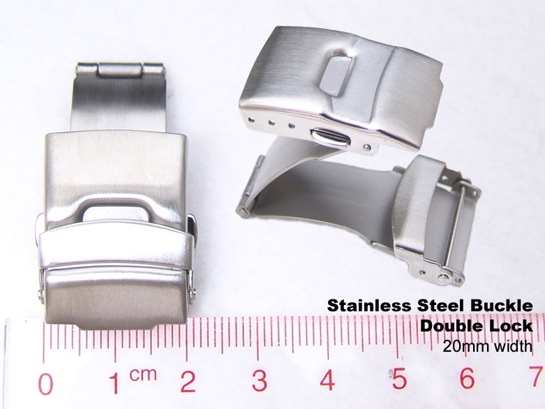 (CLASP20-002BSP)20mm Stainless Steel Watch Parts Divers Clasp buckle