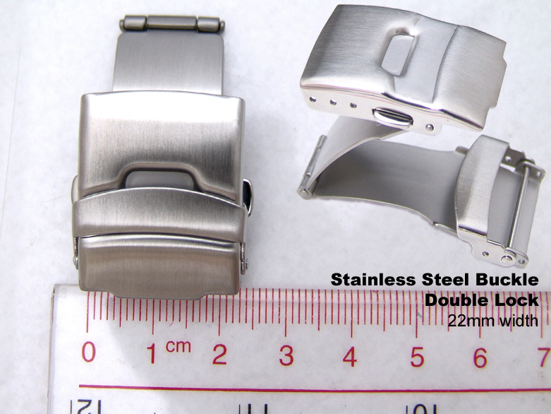 (CLASP22-002BSP)22mm Stainless Steel Watch Parts Divers Clasp buckle