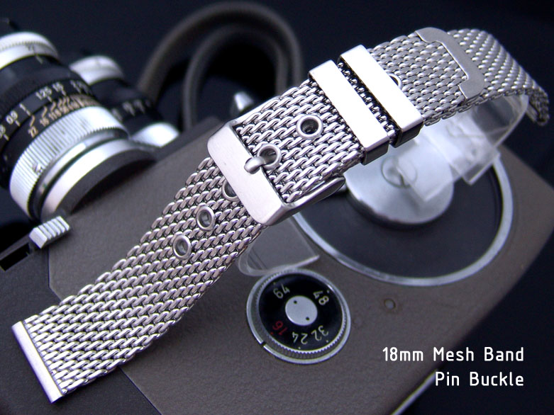 18mm Classic Pin Buckle Mesh Watch Band Milanese Bracelet Watch Strap