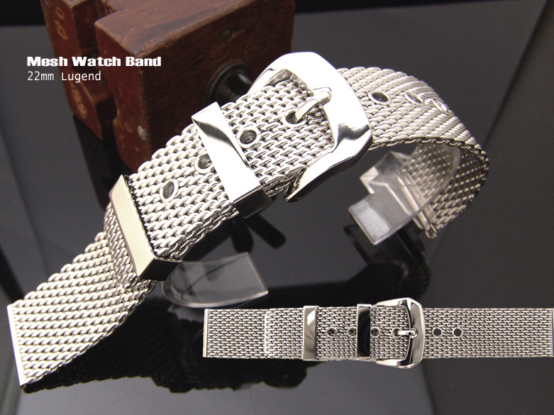 22mm Solid Buckle Irresistible Mesh Watch Band Milanese Watch Bracelet P