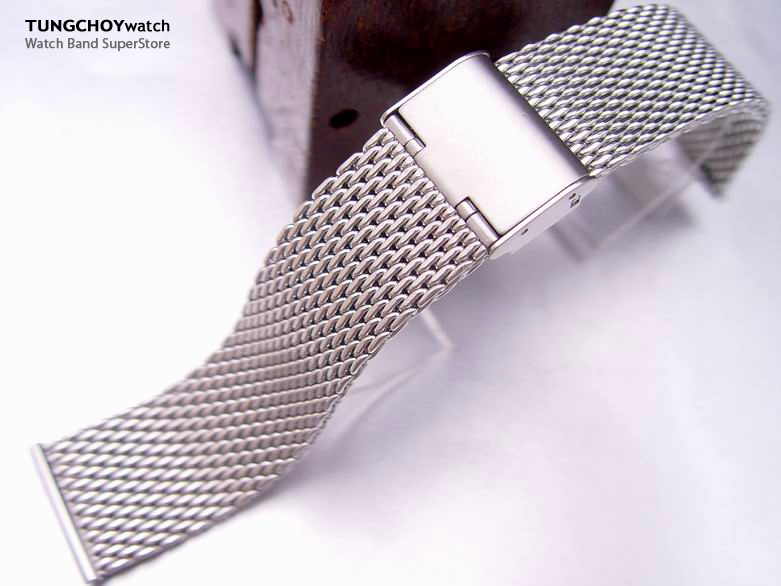 22mm Classic Interlock Mesh Watch Band Milanese Bracelet Watch Strap