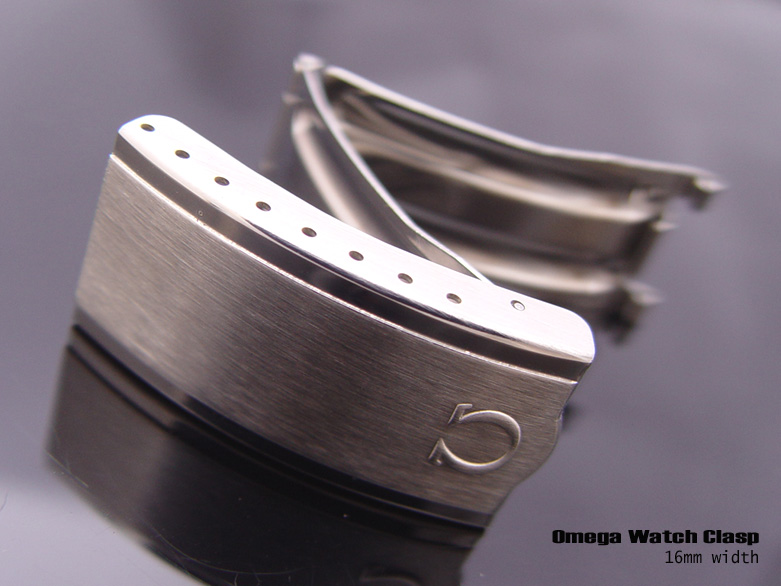 (OME-BU16-088) 16mm Authentic Omega Stainless Steel Bands Diver Clasp 8 Holes