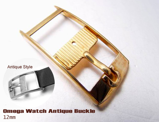 (OME-BUC12-026) 12mm Authentic Omega Antique Gold P Buckle