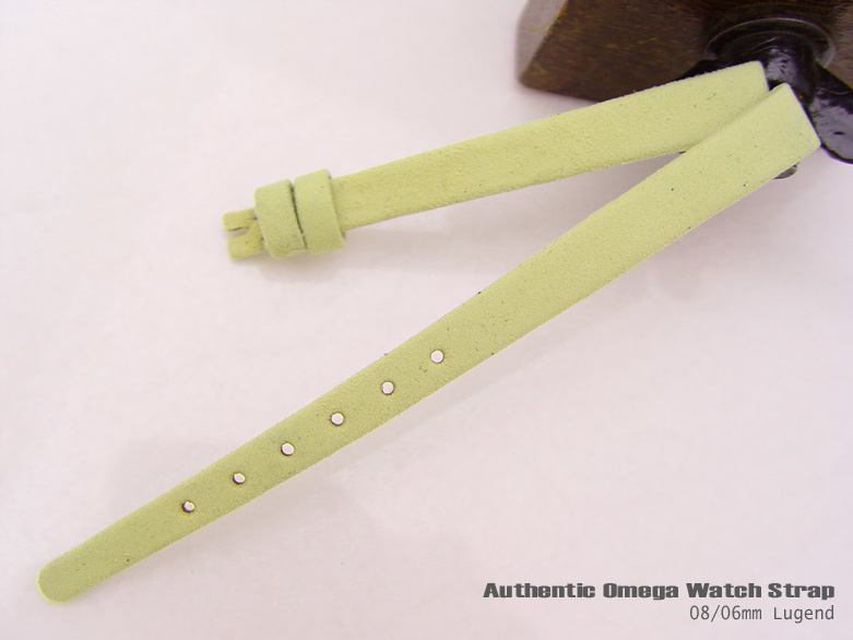 8mm Authentic Omega Antique Lady Suede Watch Band Watch Strap (092)
