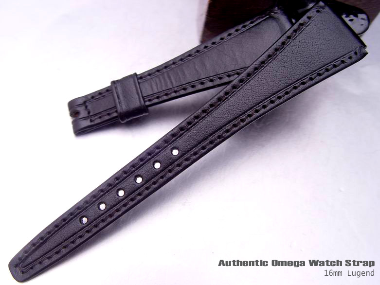 16mm Integrated Authentic Omega Antique leather Watch Band Watch Strap (038)