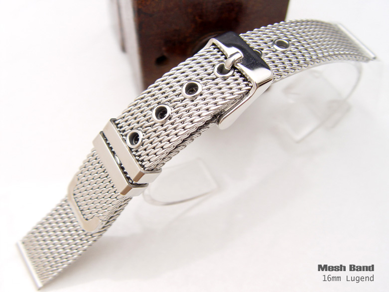 (MB16-035)16/16mm Designer Interlock Design Wire Mesh Watch Band,Bracelet