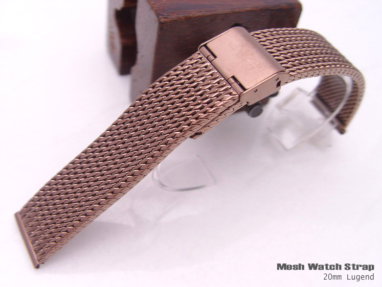 (MB20-020C)20/20mm COPPER Plated Stainless Steel Interlock Design Wire Mesh Band