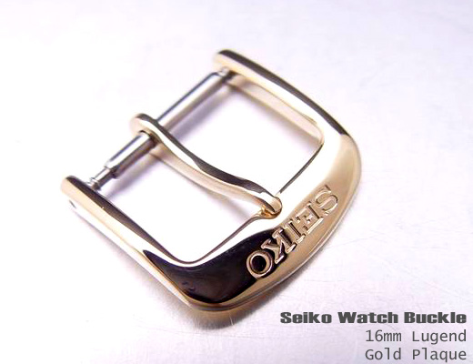 SEI-BU16-042) SEIKO 16mm Gold Plaque stainless steel Buckle