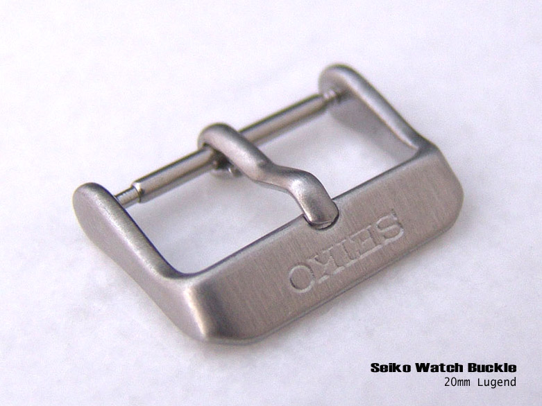 (SEI-BU20-444B) 20mm Seiko Sport Type Brushed Stainless Steel Watch Band Buckle