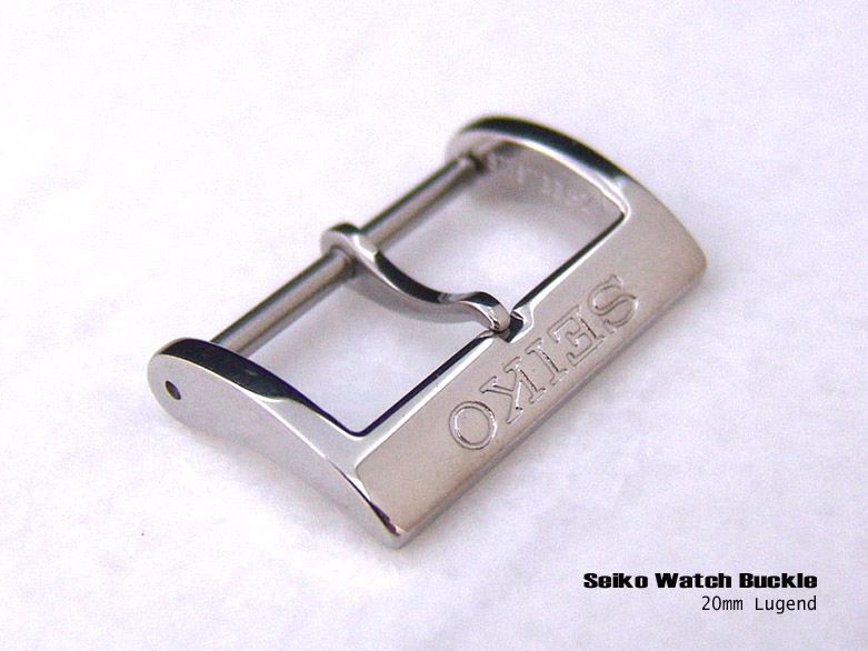 (SEI-BU20-445P) 20mm Seiko Sport Type Polished Stainless Steel Watch Band Buckle
