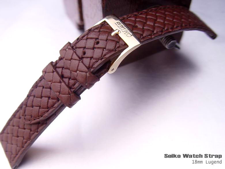(SEI-LE18-010D)100% Original Seiko Genuine Leather 18mm Strap