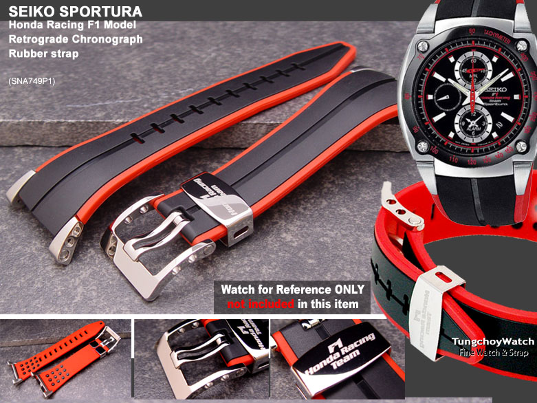SEIKO SNA749P1 SPORTURA Honda Racing F1 Model Watch Strap
