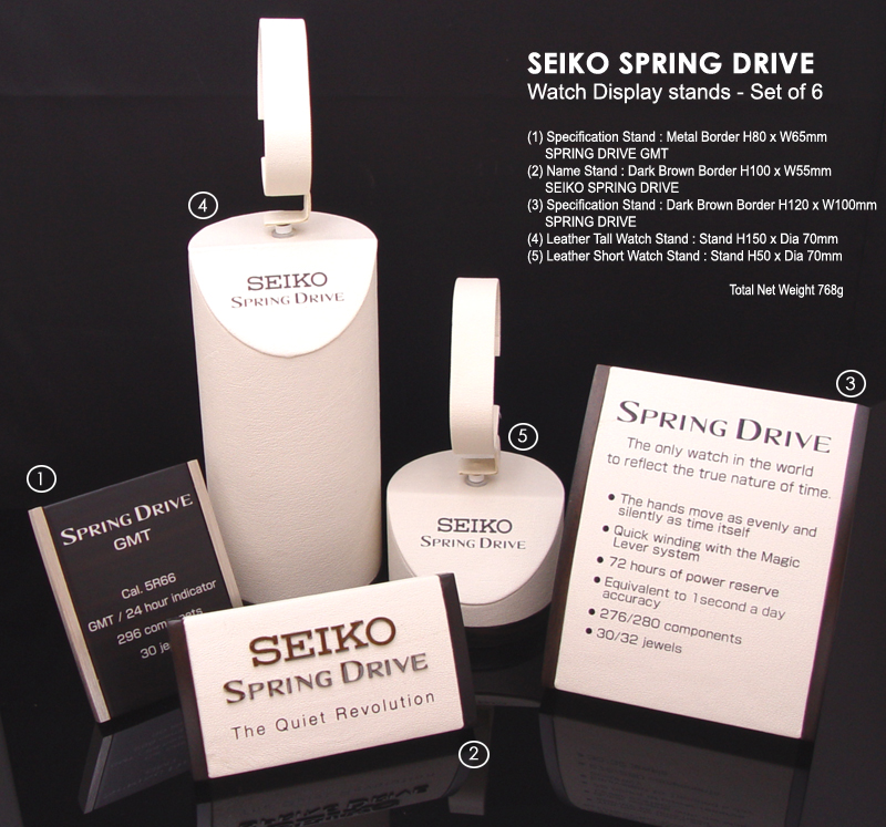 SEIKO Spring Drive Watch Display stands - Set of 6