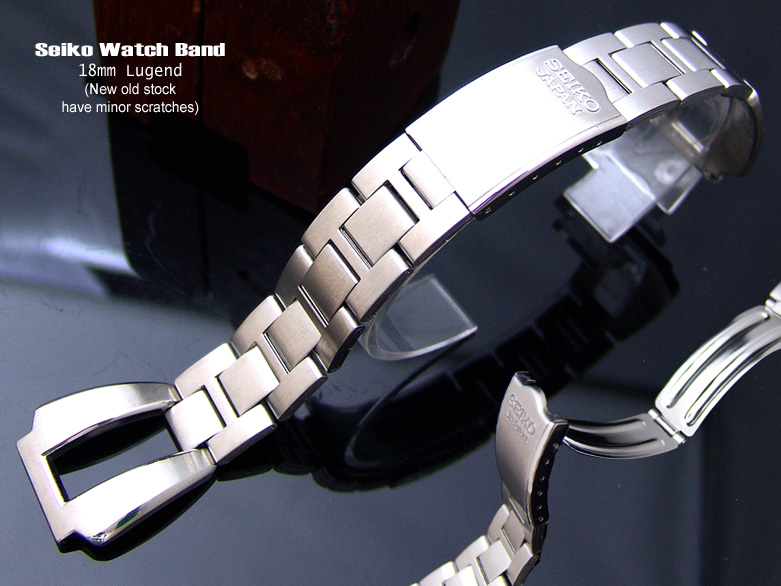 18mm SEIKO Original RAZOR Stainless Steel Watch Band