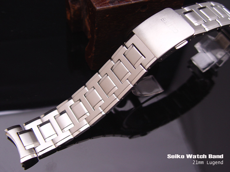 (SEI-SS21-298)21mmOriginal SEIKO 4A771.CZ. Solid Link Stainless Steel Bracelet