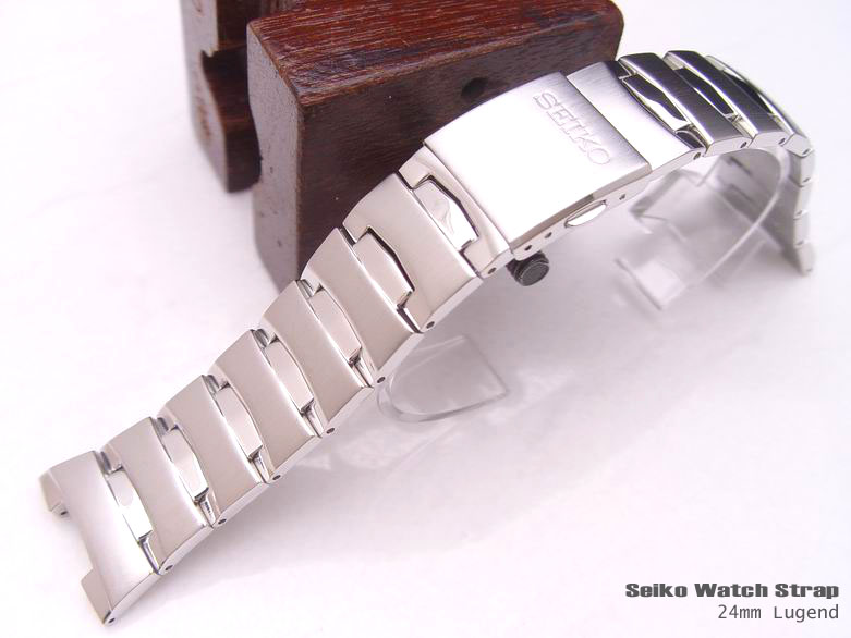 SEIKO 34L3-G.I. 24mm SOLID STAINLESS STEEL WATCH BAND