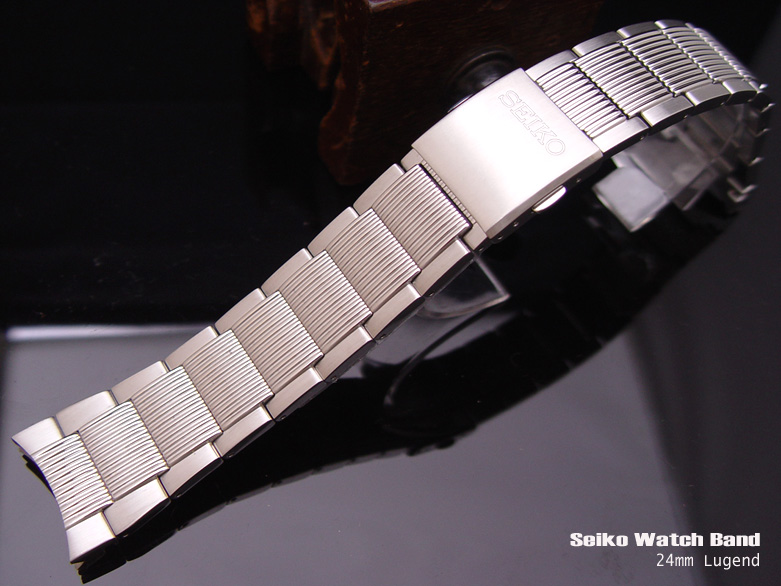 24mm Original SEIKO 35N1-G.C. Solid Link Stainless Steel Watch Ban