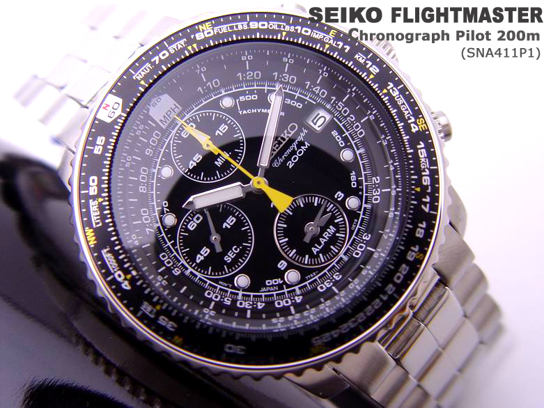 Seiko Flight Tachy Chrono Alarm Aviator*Pilot*Slide ruler 200m