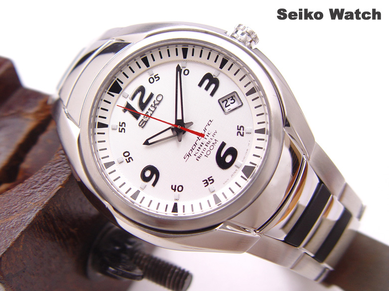 Seiko Men' s Sportura Kinetic Auto Relay Watch SNG021P1