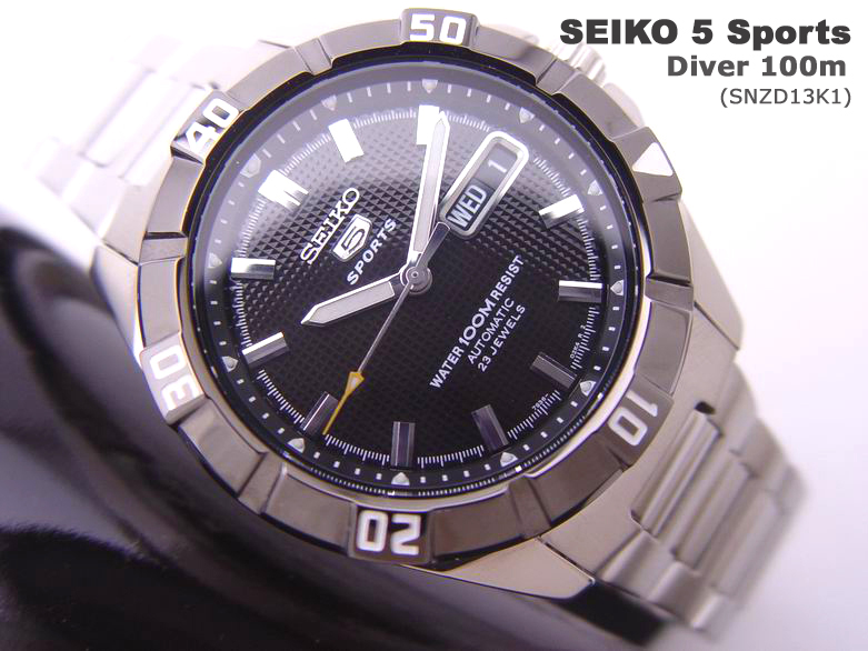 Seiko 5 Sports SNZD13K1 100m Men\'s Automatic NEW Watch