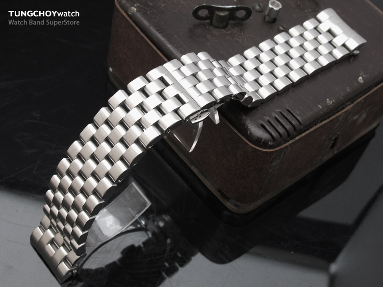 24mm Super Engineer Solid Stainless Steel Curve End Watch Band Deployant Clasp for Panerai B
