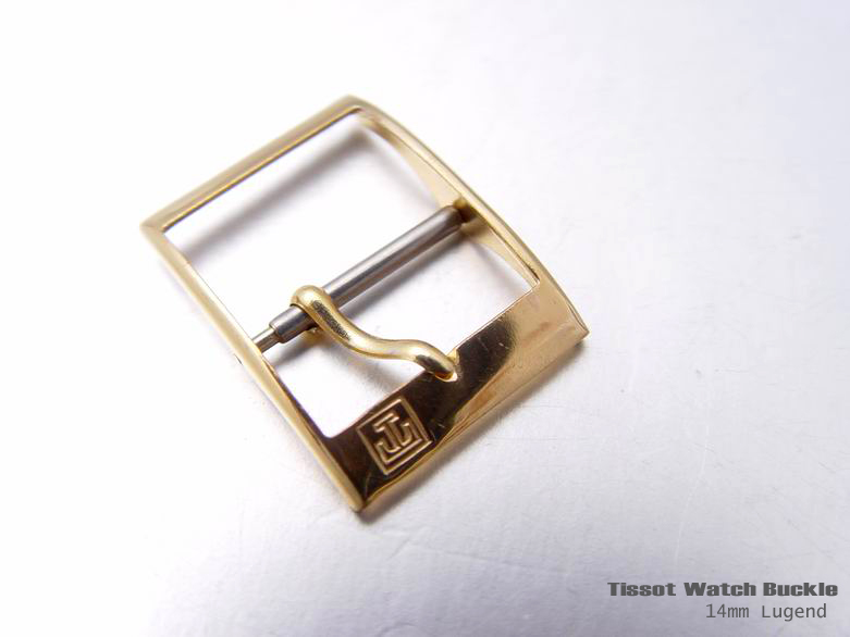 (TISS-BUC14-018) 14mm Authentic Tissot Antique Gold P Buckle